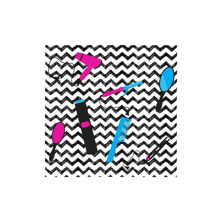 Papel de Parede Adesivo Salão Beleza Chevron...