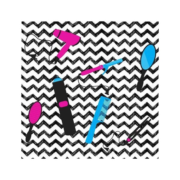 Papel de Parede Adesivo Salão Beleza Chevron 3862211