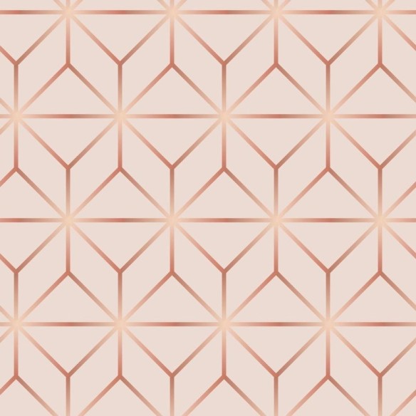 Papel de Parede Adesivo Salmão Abstrato Geométrico N08007