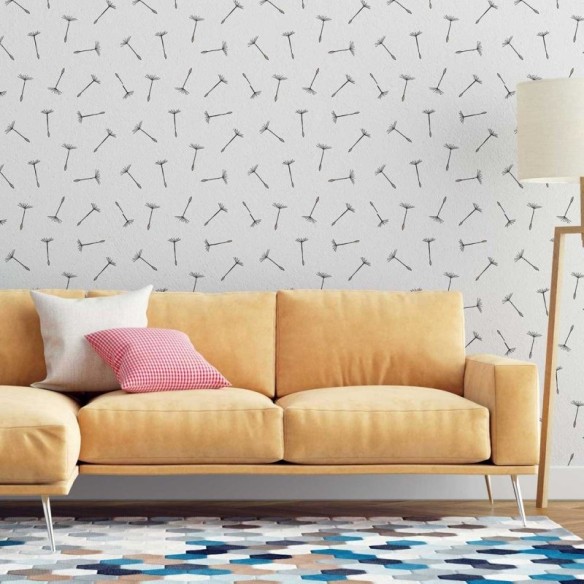 Papel de Parede Adesivo Sementes de Dente-de-leão N07069