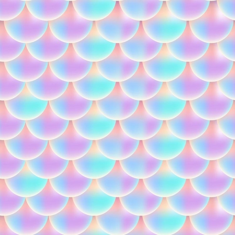 Papel de Parede Adesivo Sereia Verde água e...