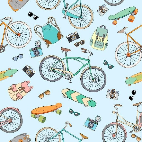 Papel de Parede Adesivo Skate Câmera Azul 140262949