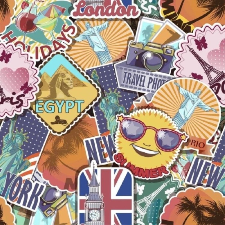 Papel de Parede Adesivo Stickers Viagem N011136