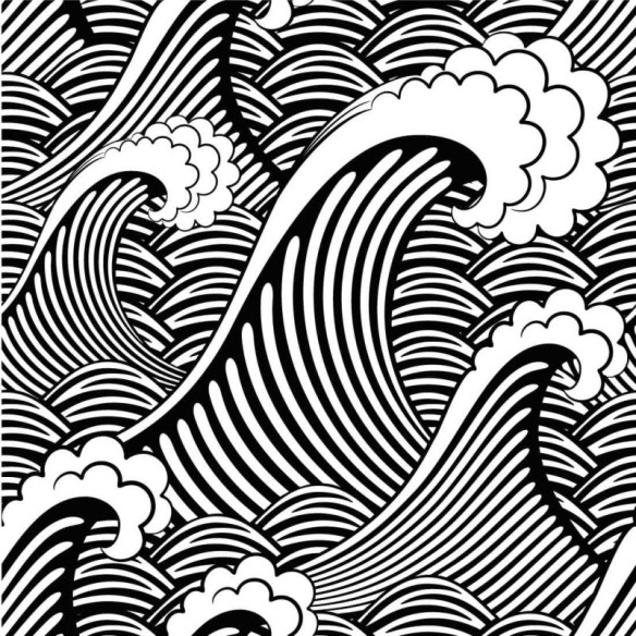 Papel de Parede Adesivo Surf Grafite  7095090