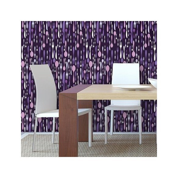 Papel de Parede Adesivo Talheres 1026