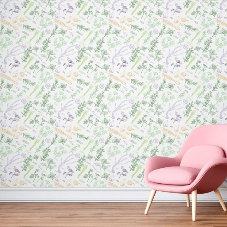 Papel de Parede Adesivo Temperos e ervas N08168
