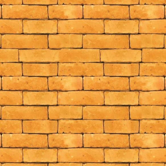 Papel de Parede Adesivo Tijolo Barroso Laranja NP100