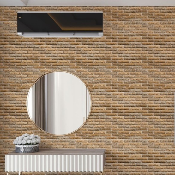 Papel de Parede Adesivo Tijolo Bege NP077