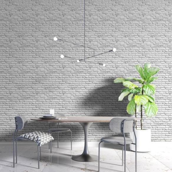 Papel de Parede Adesivo Tijolo Branco NP104