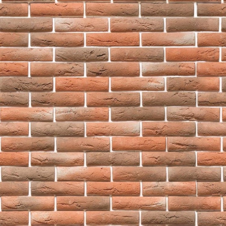 Papel de Parede Adesivo Tijolo Claro Vermelho...