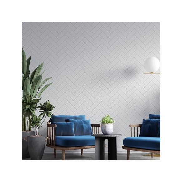 Papel de Parede Adesivo Tijolo Metro Escama N4983