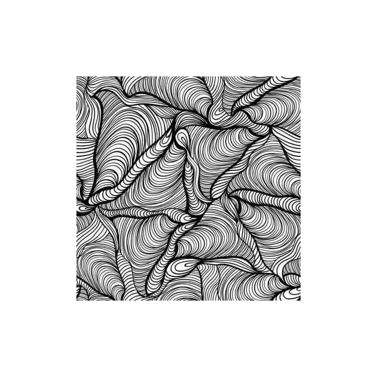 Papel de Parede Adesivo Abstrato Preto e Branco...