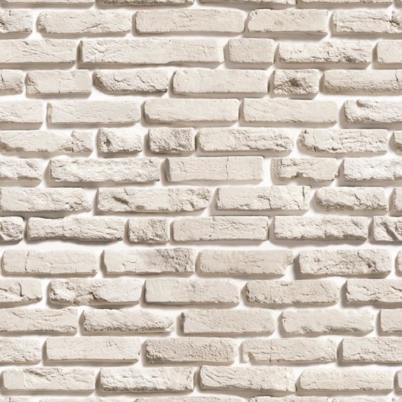 Papel de Parede Adesivo Tijolo Off White NP006