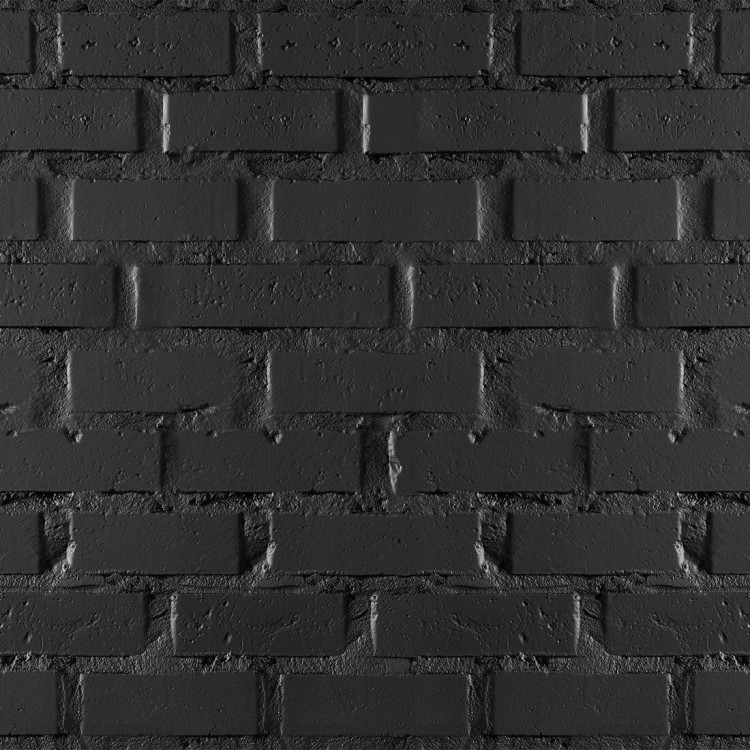 Papel de Parede Adesivo Tijolo Preto Rústico 98771