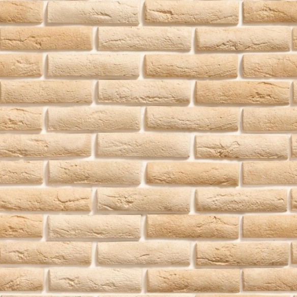 Papel de Parede Adesivo Tijolo Rustico Bege NP078