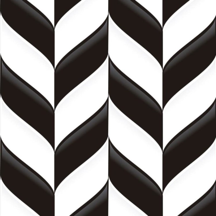 Papel de Parede Adesivo Abstrato Preto e Branco...