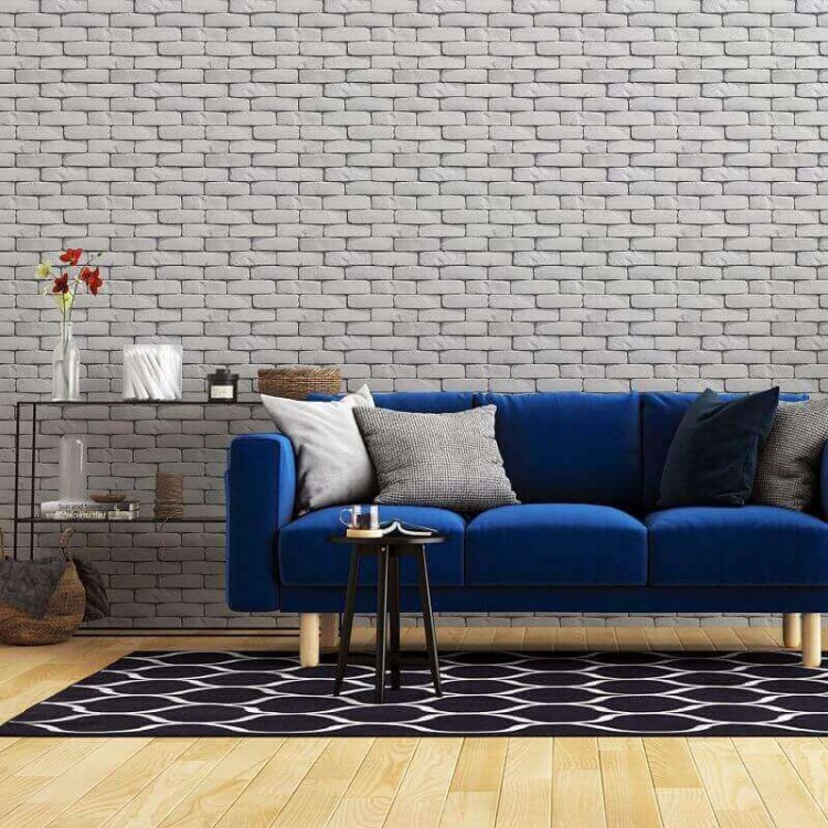 Papel de Parede Adesivo Tijolo Rústico N02288