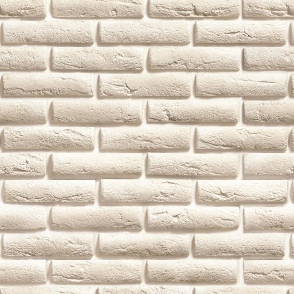 Papel de Parede Adesivo Tijolo Rustico Off White NP010