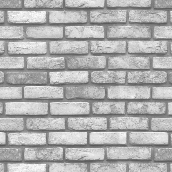 Papel de Parede Adesivo Tijolos Cinza N08260