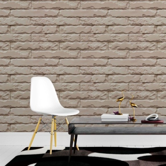Papel de Parede Adesivo Tijolos Neutros N015205