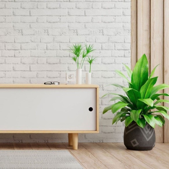 Papel de Parede Adesivo Tijolos White Brick N013292