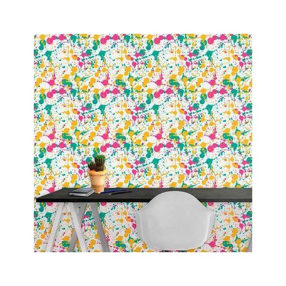 Papel de Parede Adesivo Tintas Coloridas 284266286