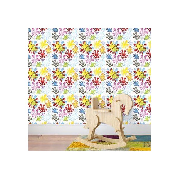 Papel de Parede Adesivo Tintas Coloridas 546