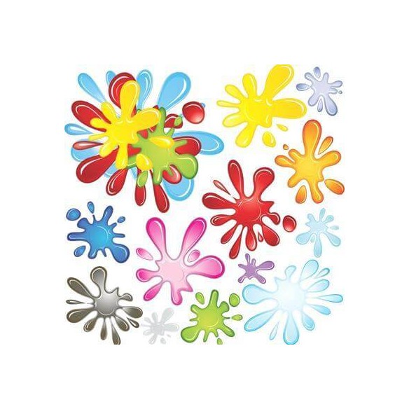 Papel de Parede Adesivo Tintas Coloridas 546