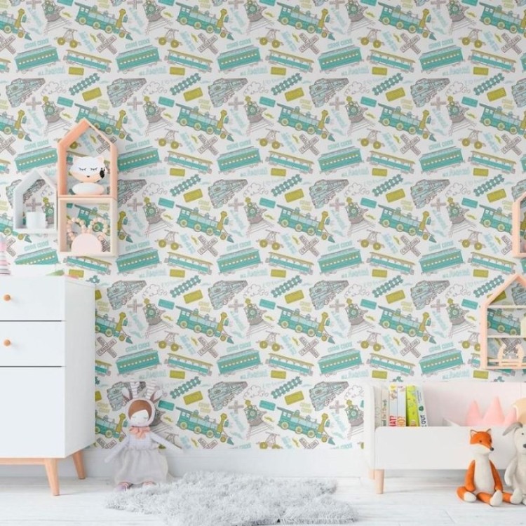Papel de Parede Adesivo Trens N011027