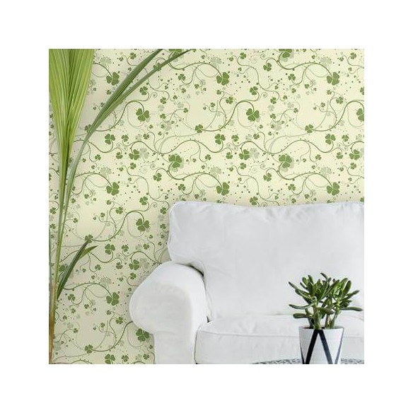 Papel de Parede Adesivo Trevo Verde 663