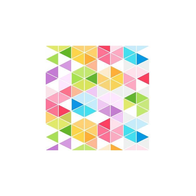 Papel de Parede Adesivo Triângulo Colorido 849
