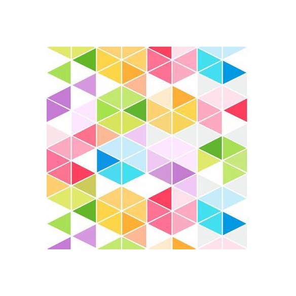 Papel de Parede Adesivo Triângulo Colorido 849