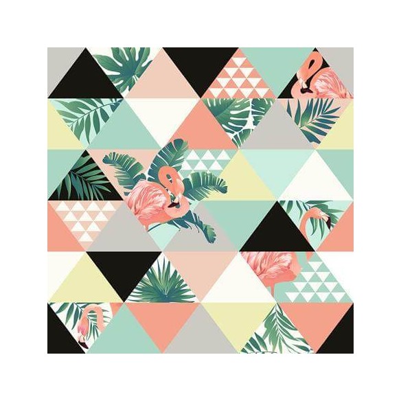 Papel de Parede Adesivo Triângulo Colorido Flamingo 35145