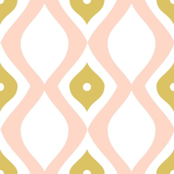 Papel de Parede Adesivo Abstrato Retrô Ondas N013103