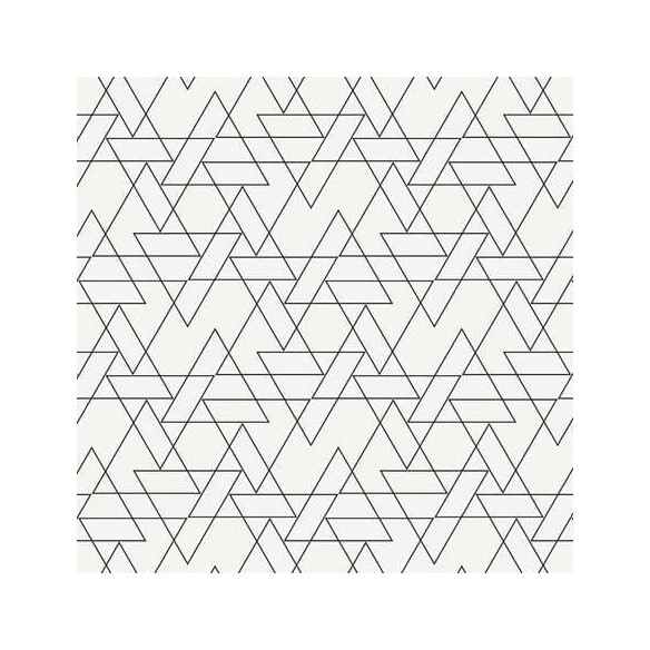 Papel de Parede Adesivo Triangulo Geométrico Preto Branco Jovem 399124609