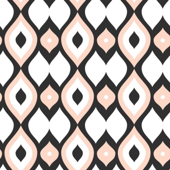 Papel de Parede Adesivo Abstrato Retrô Ondas N013104