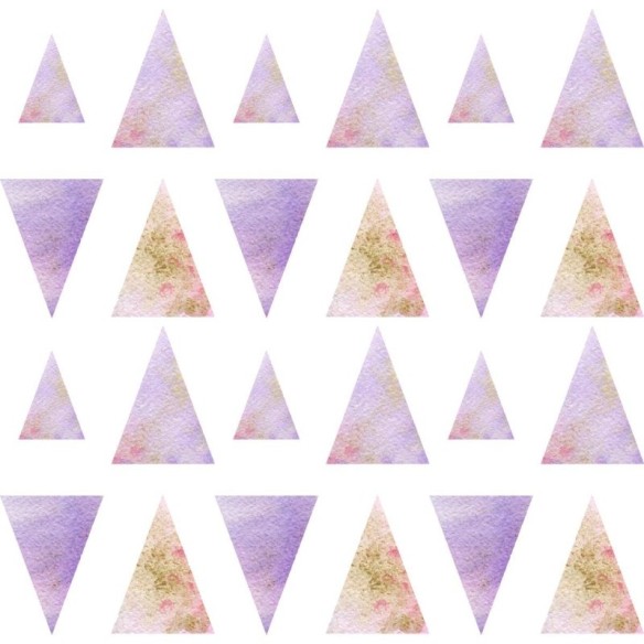 Papel de Parede Adesivo Triângulos Aquarelados N05241