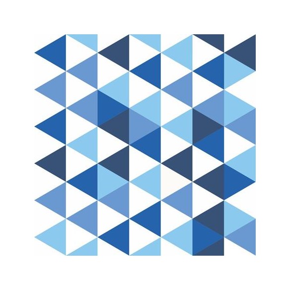 Papel de Parede Adesivo Triângulos Azul Geométrico 25642