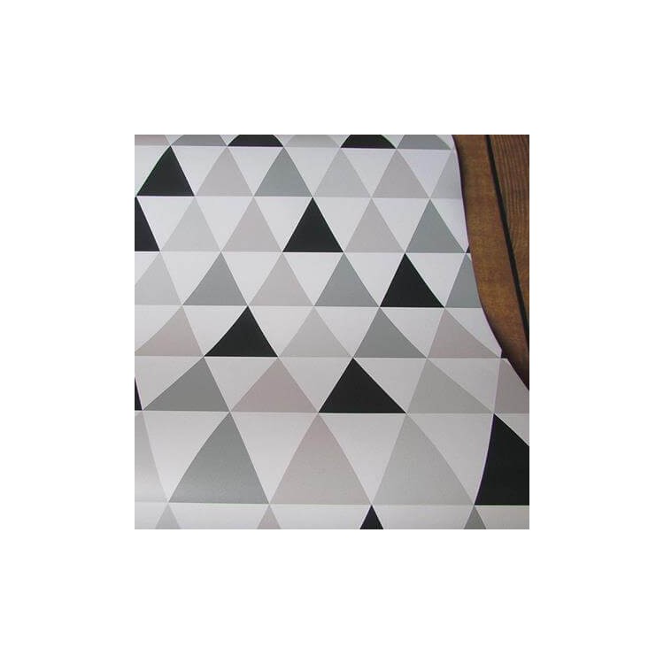Papel de Parede Adesivo Triângulos Cinza 65412