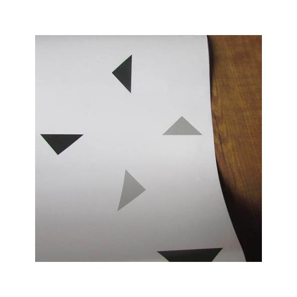 Papel de Parede Adesivo Triângulos Cinza 68314