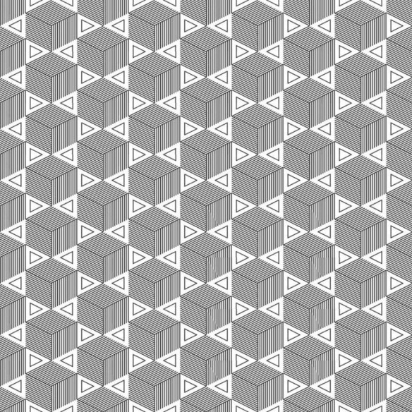 Papel de Parede Adesivo Triângulos e Cubos N06263
