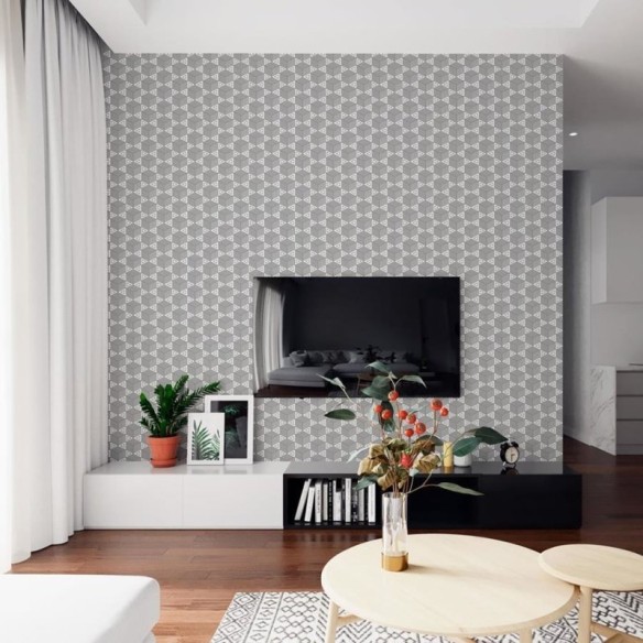 Papel de Parede Adesivo Triângulos e Cubos N06263