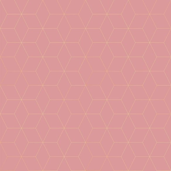 Papel de Parede Adesivo Abstrato Rosa e Amarelo N08091