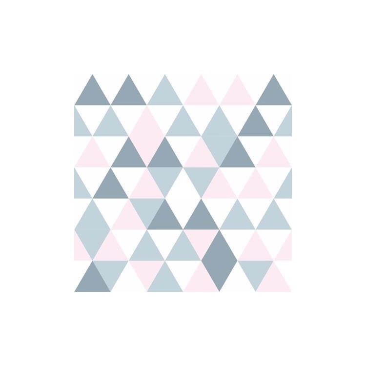 Papel de Parede Adesivo Triângulos Rosa 112541