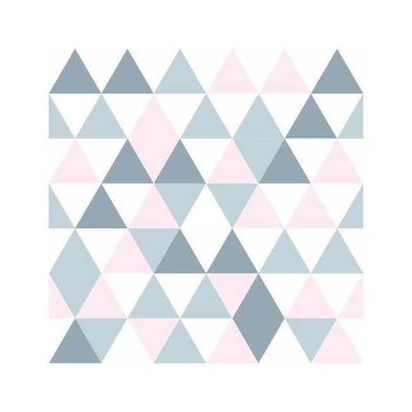 Papel de Parede Adesivo Triângulos Rosa 112541