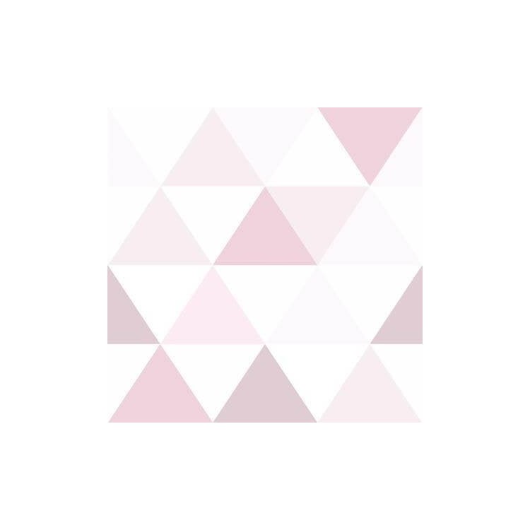 Papel de Parede Adesivo Triângulos Rosa 45122