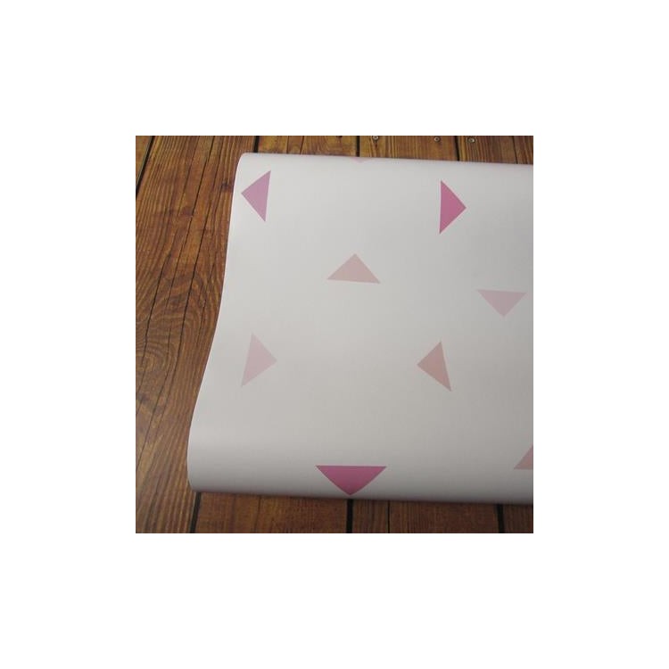 Papel de Parede Adesivo Triângulos Rosa 54652