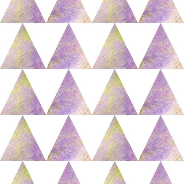 Papel de Parede Adesivo Triângulos Verde e Roxo...