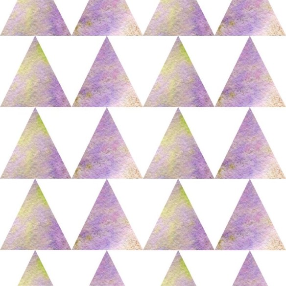 Papel de Parede Adesivo Triângulos Verde e Roxo N05242