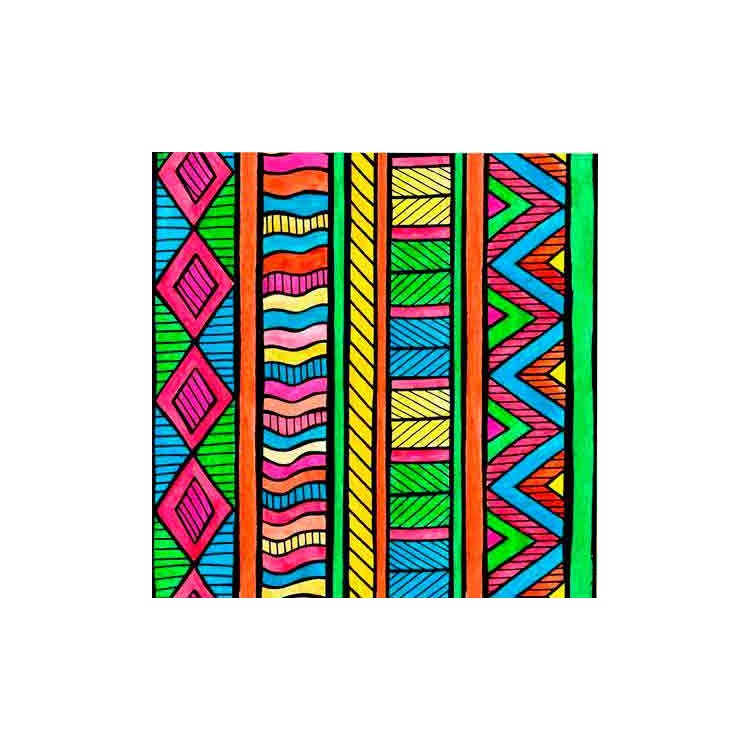 Papel de Parede Adesivo Tribal Colorido 212468281